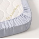 Простыня на резинке детская Perina Semi-oval, артикул: ПР-С.100.70.10, цвет: голубой, размер: 100х70см, для матраца с закругленными углами, п/э пакет