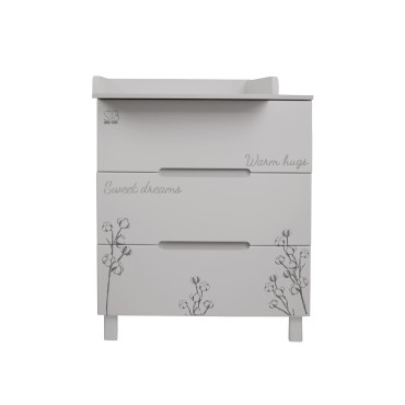 Комод пеленальный Sweet Baby Arte 3 ящика цвет: кашемир/хлопок