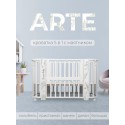 Кровать-трансформер детская 5 в1 Sweet Baby Arte цвет: белая/заяц