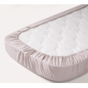Простыня на резинке детская Perina Semi-oval, артикул: ПР-С.145.70.6, цвет: серый, размер: 145х70см, для матраца с закругленными углами, п/э пакет