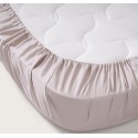 Простыня на резинке детская Perina Semi-oval, артикул: ПР-С.145.70.6, цвет: серый, размер: 145х70см, для матраца с закругленными углами, п/э пакет