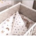 Защита для детской кроватки /стеганый бортик Slim цвет: песочный СБ.120-SM.12
