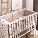 Защита для детской кроватки /стеганый бортик Slim цвет: песочный СБ.120-SM.12