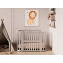 Кроватка-трансформер детская Lunna Sonata с маятником+ колеса цвет: серый