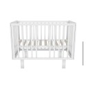 Кроватка детская Lunna Rita Lux с автостенкой, маятником и колесами + матрас с наматрасником цвет: белый