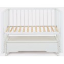 Кроватка детская деревянная с маятником, ящиком + быстросъемная стенка Rant Bergen Plus цвет: cloud white