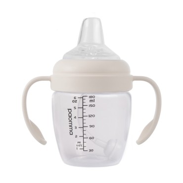 Поильник-непроливайка уточка с носиком и ручками Paomma 180 мл цвет: Buttercream PBH112