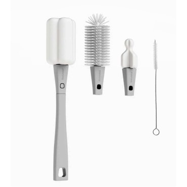 Набор ершиков для мытья бутылочек 4в1 Paomma цвет: light grey BR115