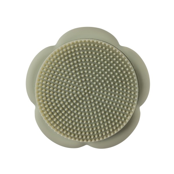 Мочалка для мытья головы и тела силиконовая Edda цвет: шалфей SHB-01003