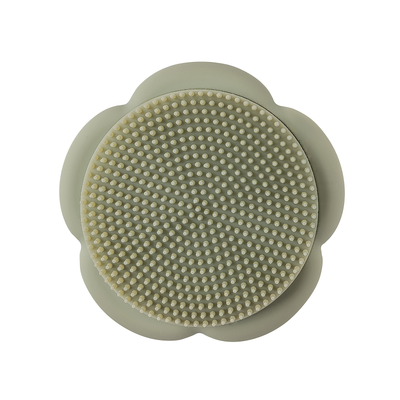 Мочалка для мытья головы и тела силиконовая Edda цвет: шалфей SHB-01003