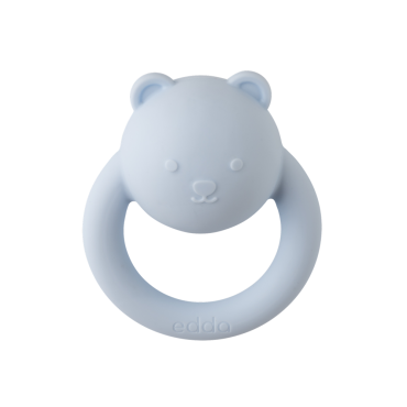 Погремушка-прорезыватель из силикона Мишка Edda цвет: небо