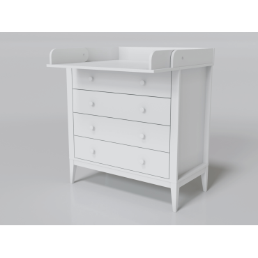 Комод пеленальный Lunna Darsi + пеленальная накладка цвет: белый 900/4