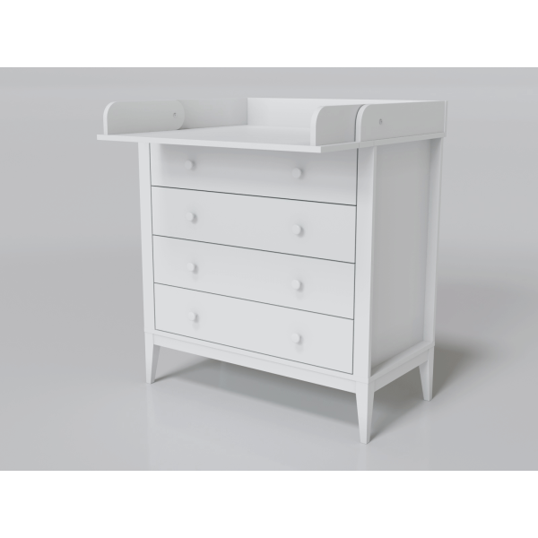 Комод пеленальный Lunna Darsi + пеленальная накладка цвет: белый 900/4