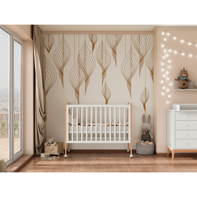 Кроватка детская Lunna Lika Lite на колесах + быстросъемная стенка цвет: белый/бук