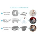Горшок дорожный складной с многоразовой вкладкой HandyPotty 3 в 1 цвет: серый Горшок дорожный складной с многоразовой вкладкой HandyPotty 3 в 1 цвет: серый