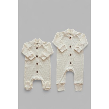 Слип из органического хлопка 74-80 см цвет: кремовый Т-214