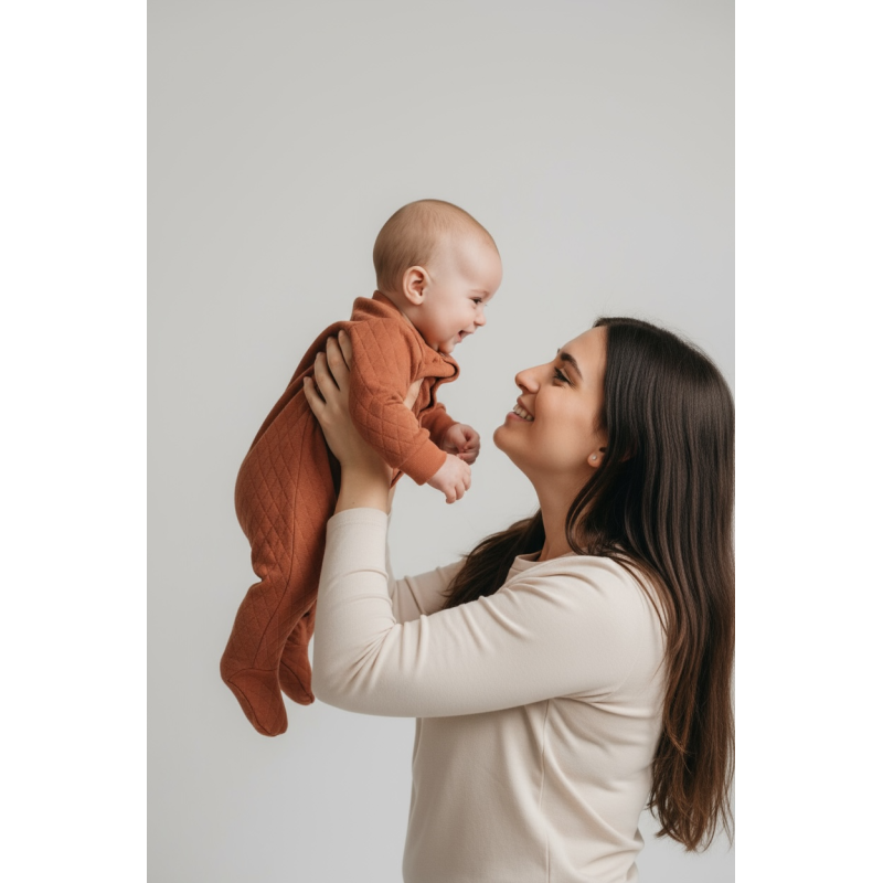 Слип из органического хлопка 62-68 см цвет: терракотовый Т-214