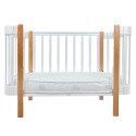 Кроватка деревянная Pituso Olivia с маятником, ящиком и быстросъемной автостенкой цвет: белый/бук