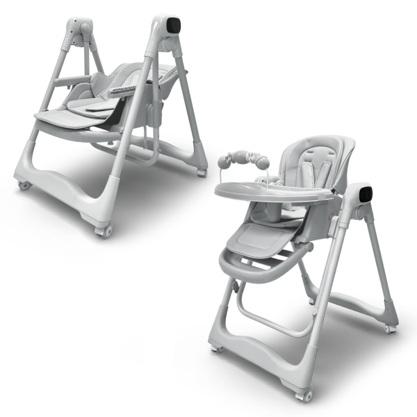 Стульчик-электрокачели для кормления Bubago Aurora цвет: серый BG 198-1