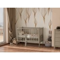 Кроватка детская Lunna Lika Lite на колесах + быстросъемная стенка цвет: капучино