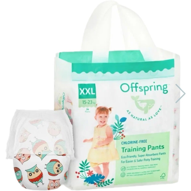 Эко-подгузники-трусики Offspring XXL 15-23 кг 24 шт цвет: совы Эко-подгузники-трусики Offspring XXL 15-23 кг 24 шт цвет: совы