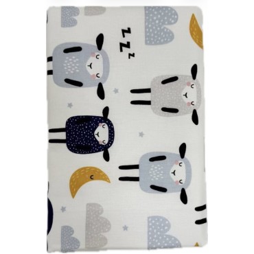 Непромокаемая многоразовая пеленка из ранфорса 60*90 см цвет: барашки