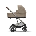 Коляска детская 3 в 1 Cybex Balios S Lux TPE с дождевиками и адаптерами цвет: Almond Beige