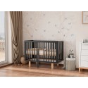 Кроватка детская Lunna Rita Papi Exclusive с автостенкой, маятником и колесами цвет: графит/бук