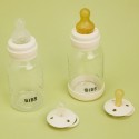 Стеклянная бутылочка Bibs 120 мл с латексной соской цвет: ivory Стеклянная бутылочка Bibs 120 мл с латексной соской цвет: ivory