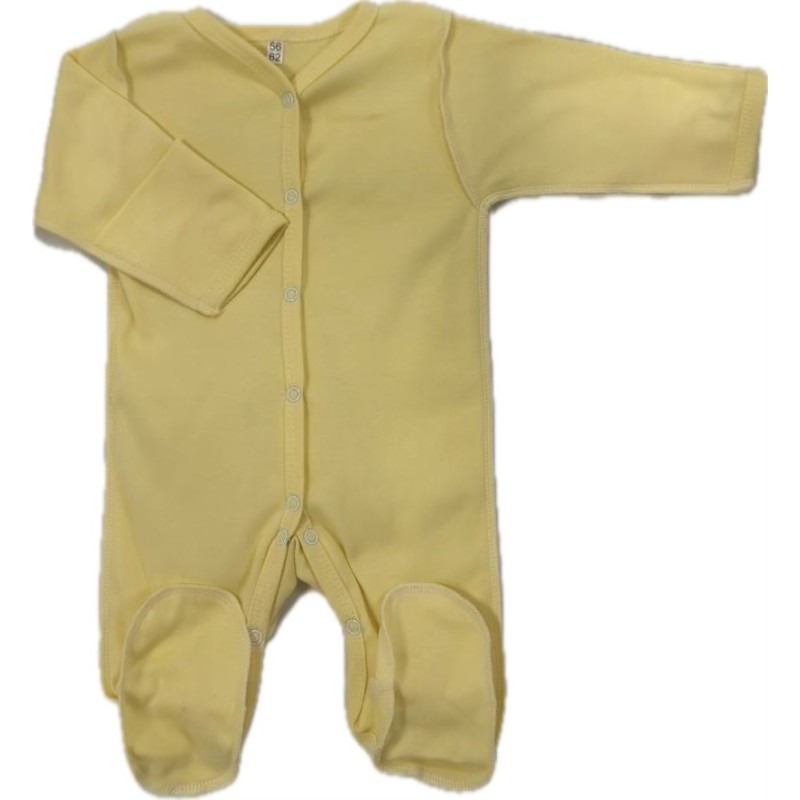 Слип на кнопках со швами наружу Newborn 50 см цвет: одуванчик Т-127