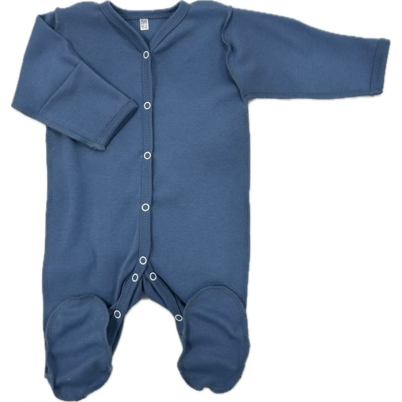 Слип на кнопках со швами наружу Newborn 50 см цвет: петроль Т-127