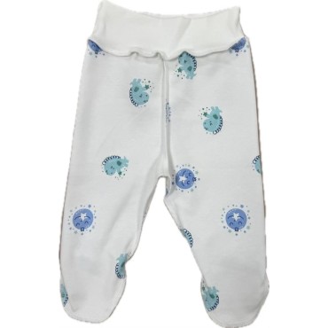 Ползунки для малыша 50 см Newborn принт: луна и дино Т-132