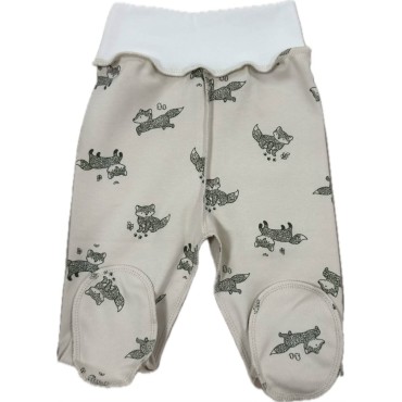 Ползунки для малыша 56-62 см принт: лисички Т-132