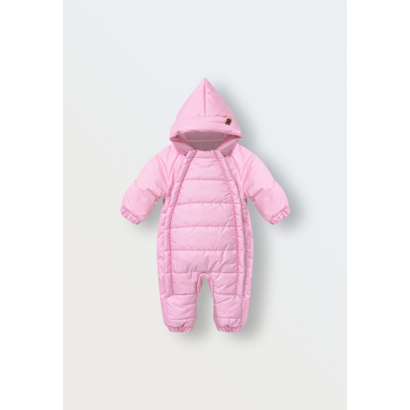 Комбинезон демисезонный DEW с капюшоном 0-6 месяцев цвет: розовый 160-49