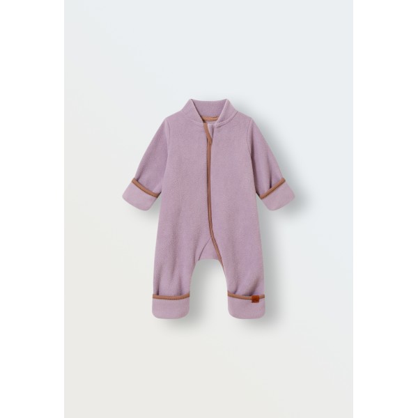 Флисовый комбинезон-поддева Cute 56-62 см цвет: лаванда-грей 1645-173