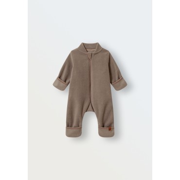 Флисовый комбинезон-поддева Cute 56-62 см цвет: мокко 1645-223