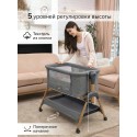 Колыбель-кроватка приставная с системой качания Pituso Lila цвет: серый