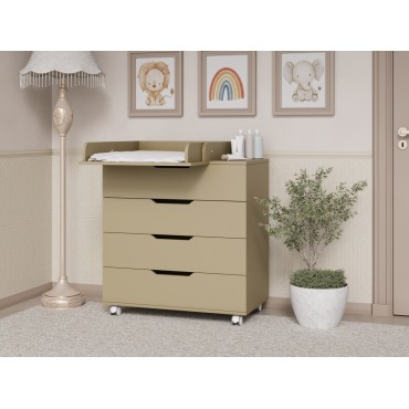 Комод пеленальный 4 ящика Lunna Матео с пеленальной зоной цвет: кашемир