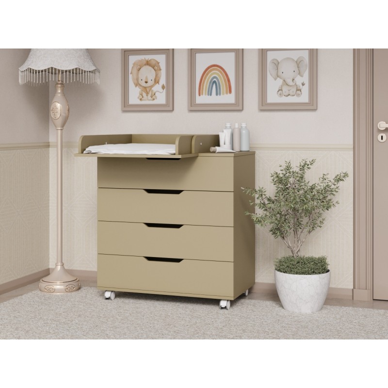 Комод пеленальный 4 ящика Lunna Матео с пеленальной зоной цвет: кашемир