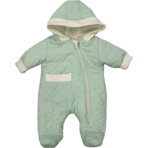 Комбинезон стеганный " Тоторо" 62 см цвет: мятный