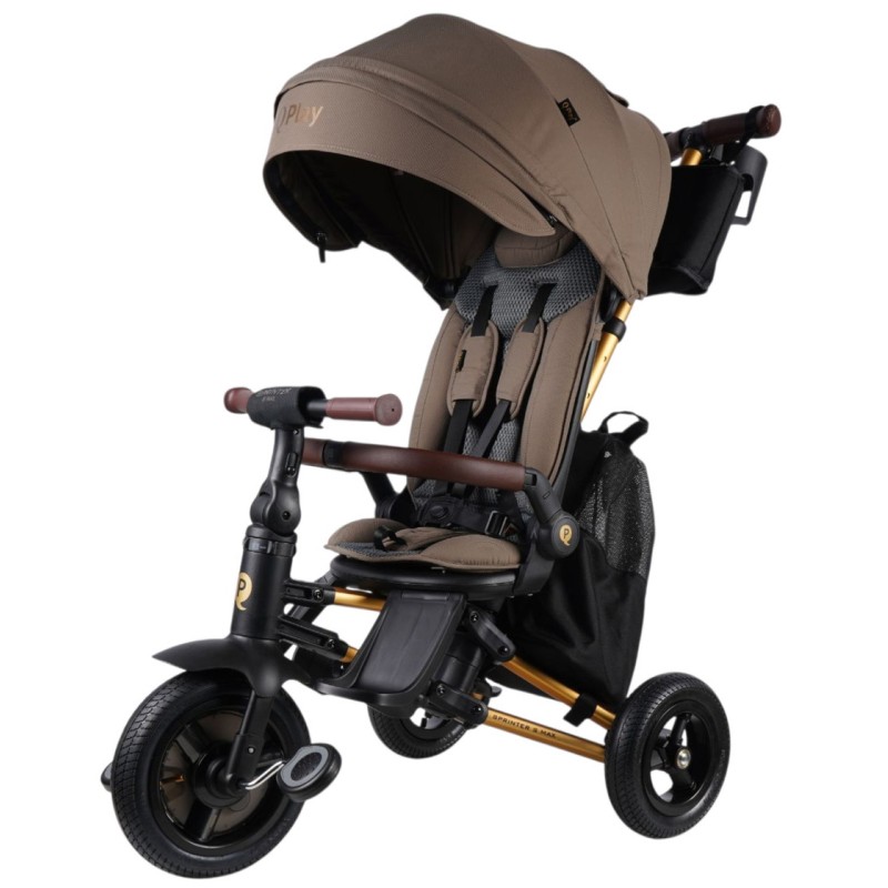 Велосипед трехколесный 8 в 1 Qplay SPRINTER S MAX цвет: Brown Lux/Gold S702