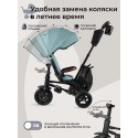 Велосипед трехколесный 8 в 1 Qplay SPRINTER S MAX цвет: Mint Lux/Black S702