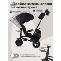 Велосипед трехколесный 8 в 1 Qplay SPRINTER S MAX цвет: Black Lux/Black