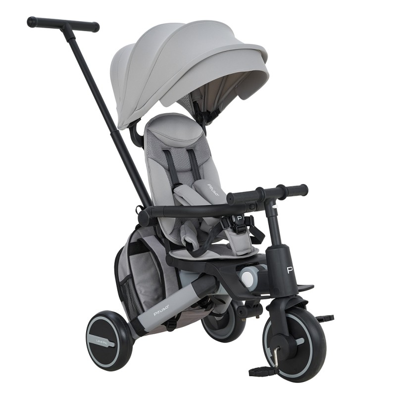 Велосипед трехколесный Pituso Leve Pro 2026 цвет: серый / серая рама Велосипед трехколесный Pituso Leve Pro 2026 цвет: серый / серая рама