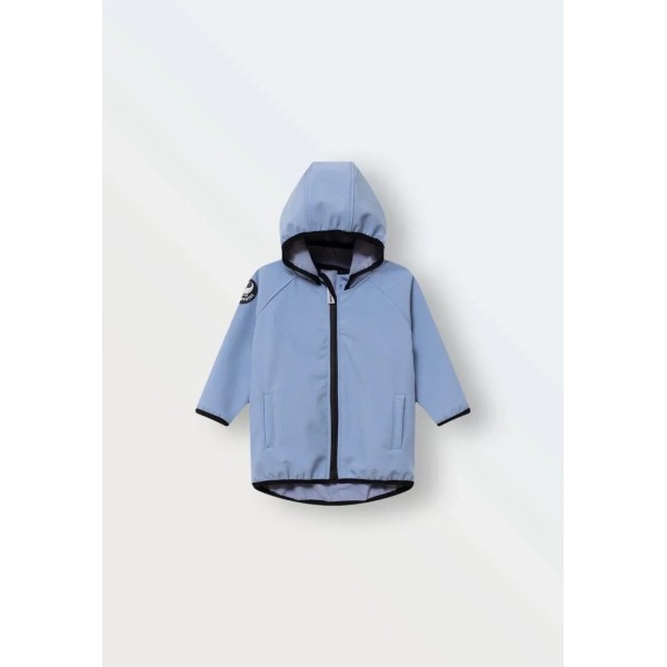 Куртка демисезонная 80-86 см Софтшелл Softshell цвет: серо-голубой 161-133