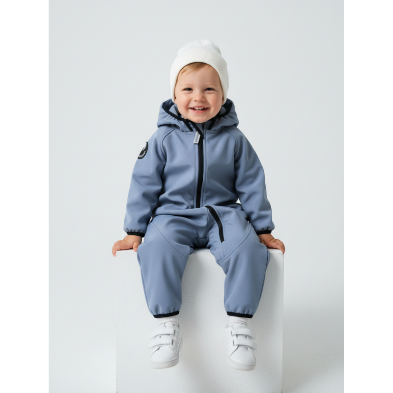 Комбинезон демисезонный мембрана Softshell 92-98 см цвет: серо-голубой 167-133
