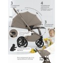 Коляска детская 2в1 со складной люлькой SBL Orso цвет: Beige Neo