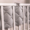 Защита для детской кроватки /стеганый бортик Slim цвет: серый СБ.120-SM.06