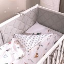 Защита для детской кроватки /стеганый бортик Slim цвет: серый СБ.120-SM.06