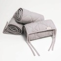 Защита для детской кроватки /стеганый бортик Slim цвет: серый СБ.120-SM.06